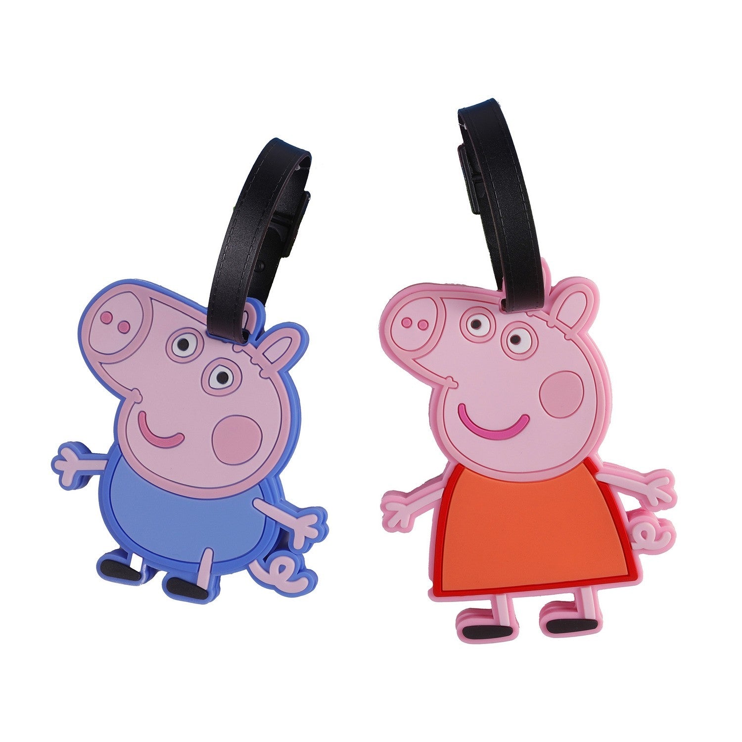 Pre School 2 Pcs Luggage Tag Peppa Pig Pink Set PP17129