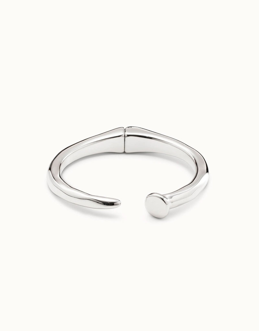 Sterling Silver Plated San Valentin Silver Bangle Bracelet PUL1821MTL0000