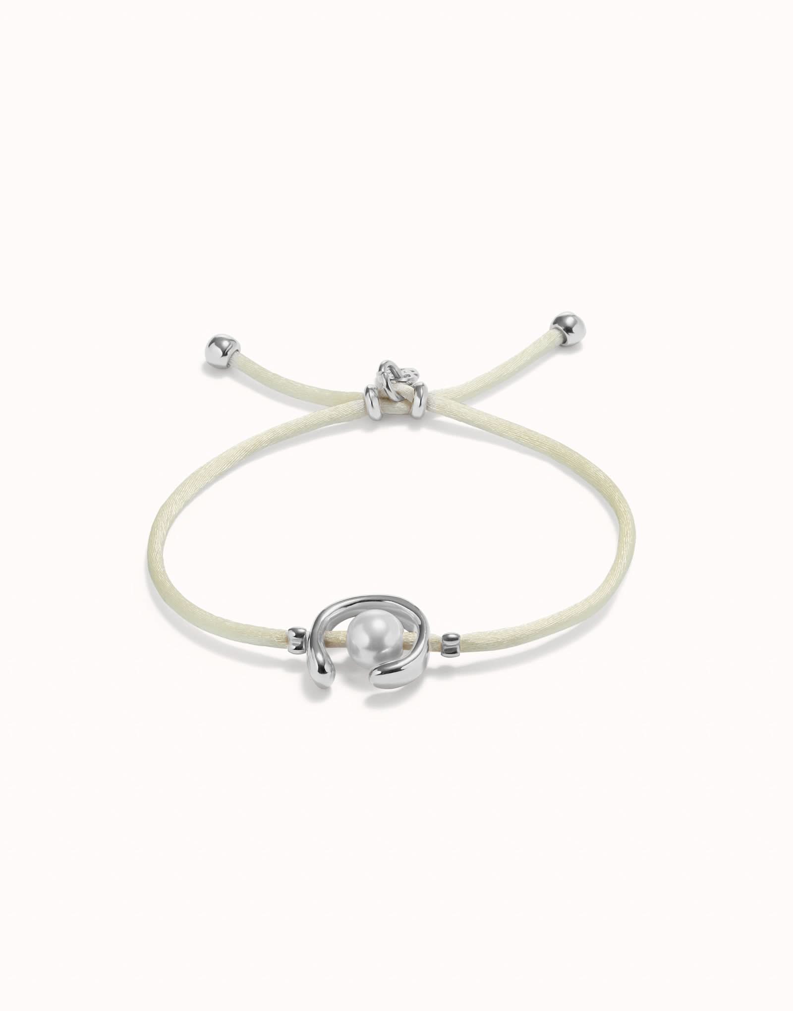 Sterling Silver Plated Ser Diferente Cream Bracelet PUL2505CREMTL0M