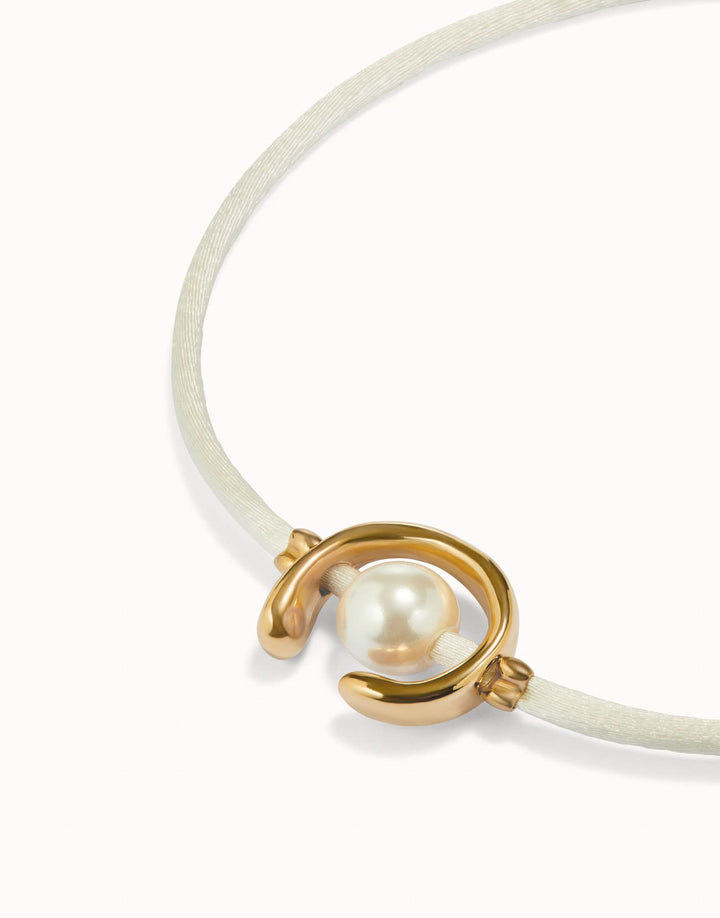 18k Gold Plated Ser Diferente Cream Bracelet PUL2505CREORO0M