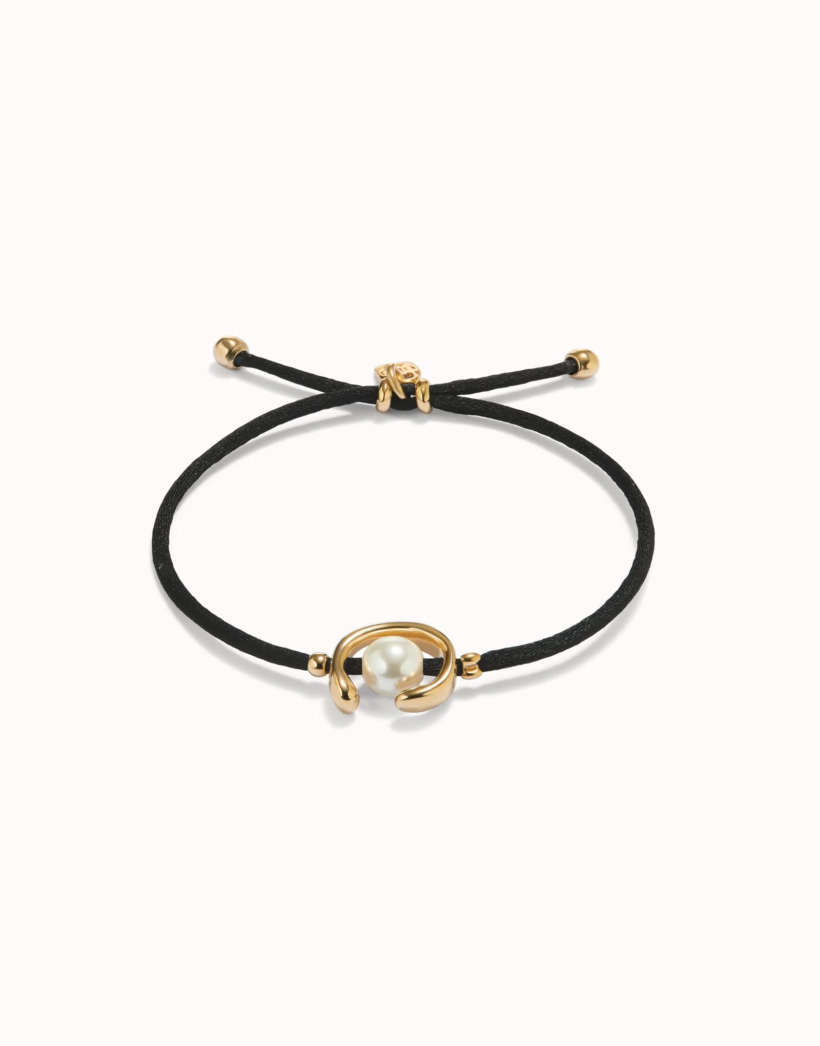 18k Gold Plated Ser Diferente Black Bracelet PUL2505NGRORO0M