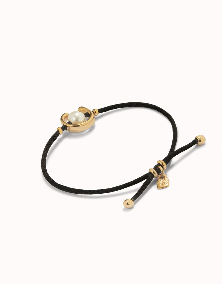 18k Gold Plated Ser Diferente Black Bracelet PUL2505NGRORO0M