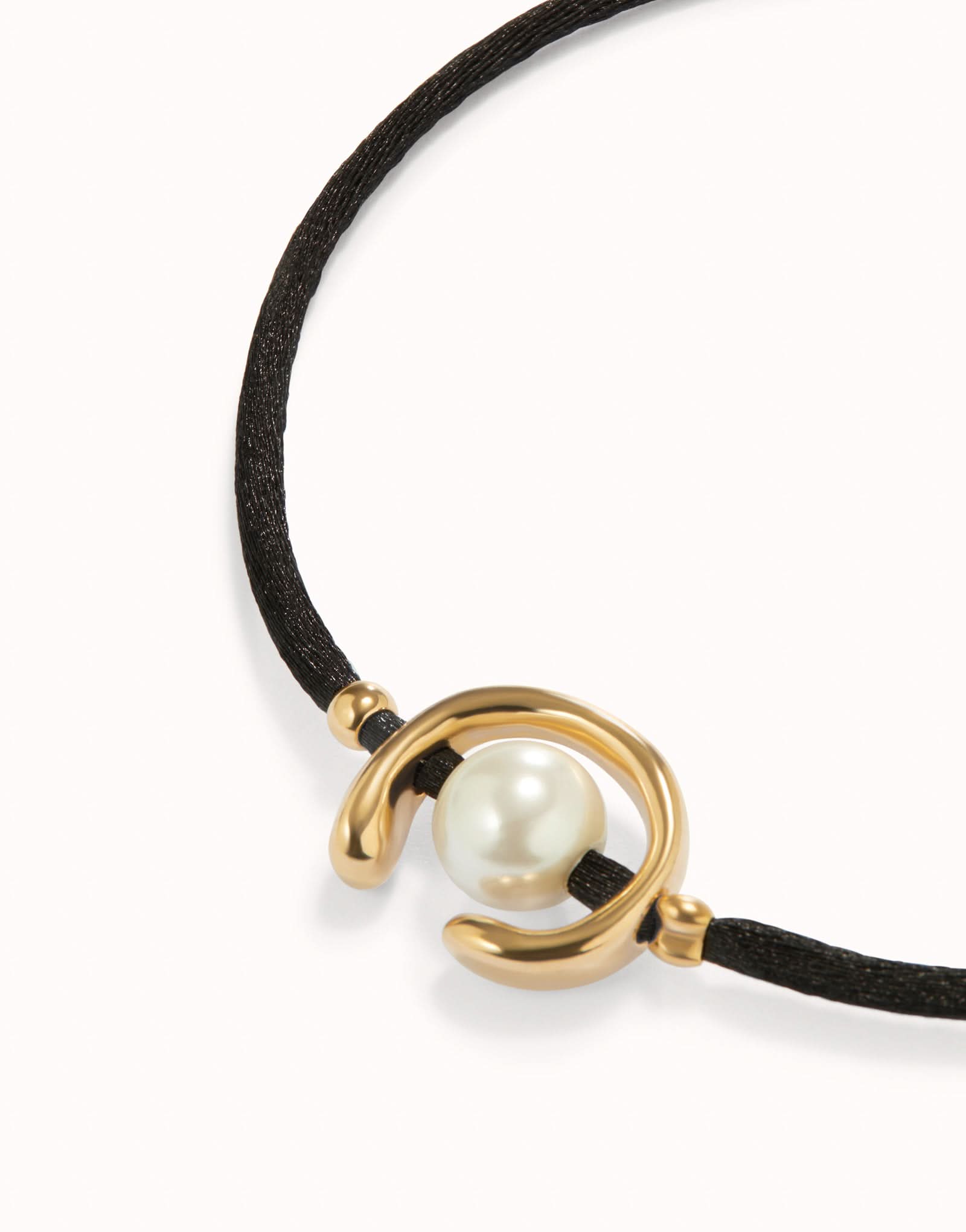 18k Gold Plated Ser Diferente Black Bracelet PUL2505NGRORO0M