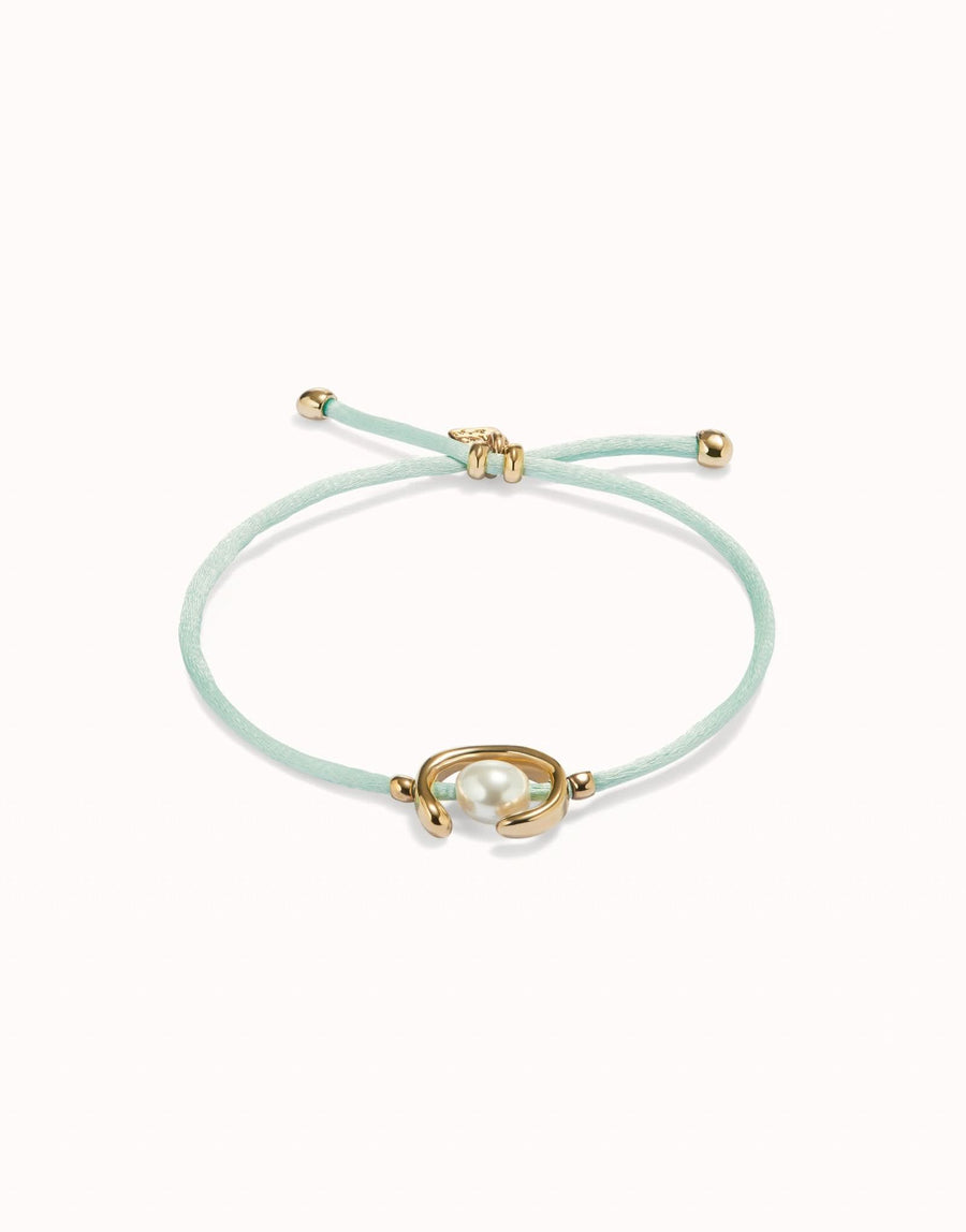 18k Gold Plated Ser Diferente Aqua Green Bracelet PUL2505VDAORO0M