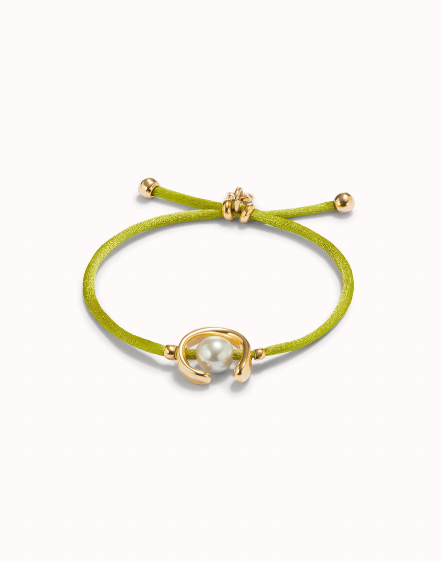 18k Gold Plated Ser Diferente Lime Green Bracelet PUL2505VDLORO0M