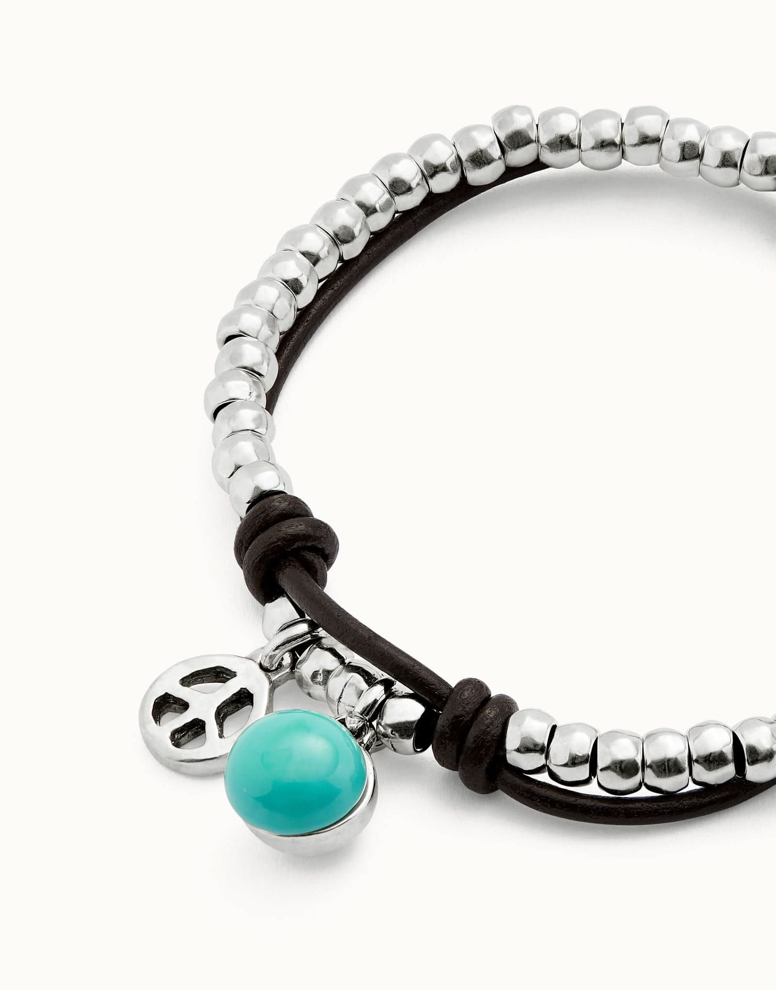 Artisanal Sterling Silver Plated Ser Fascinante Turquoise Bracelet PUL2530TURMTL0, highlighting exquisite craftsmanship and vibrant turquoise, a must-have luxury bracelet.