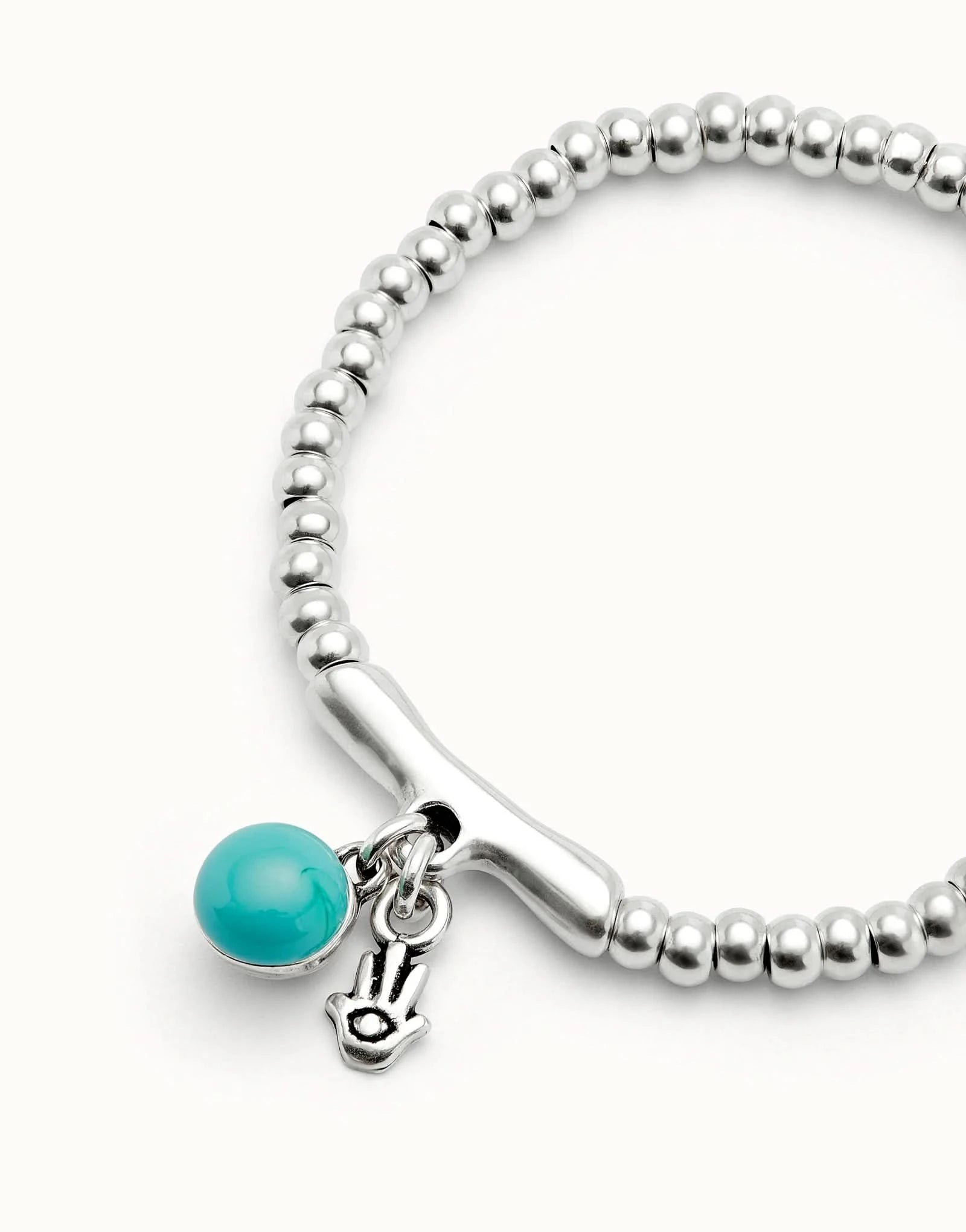Luxury Sterling Silver Plated Ser Fascinante Turquoise Bracelet, a statement piece featuring Murano glass that radiates charm.