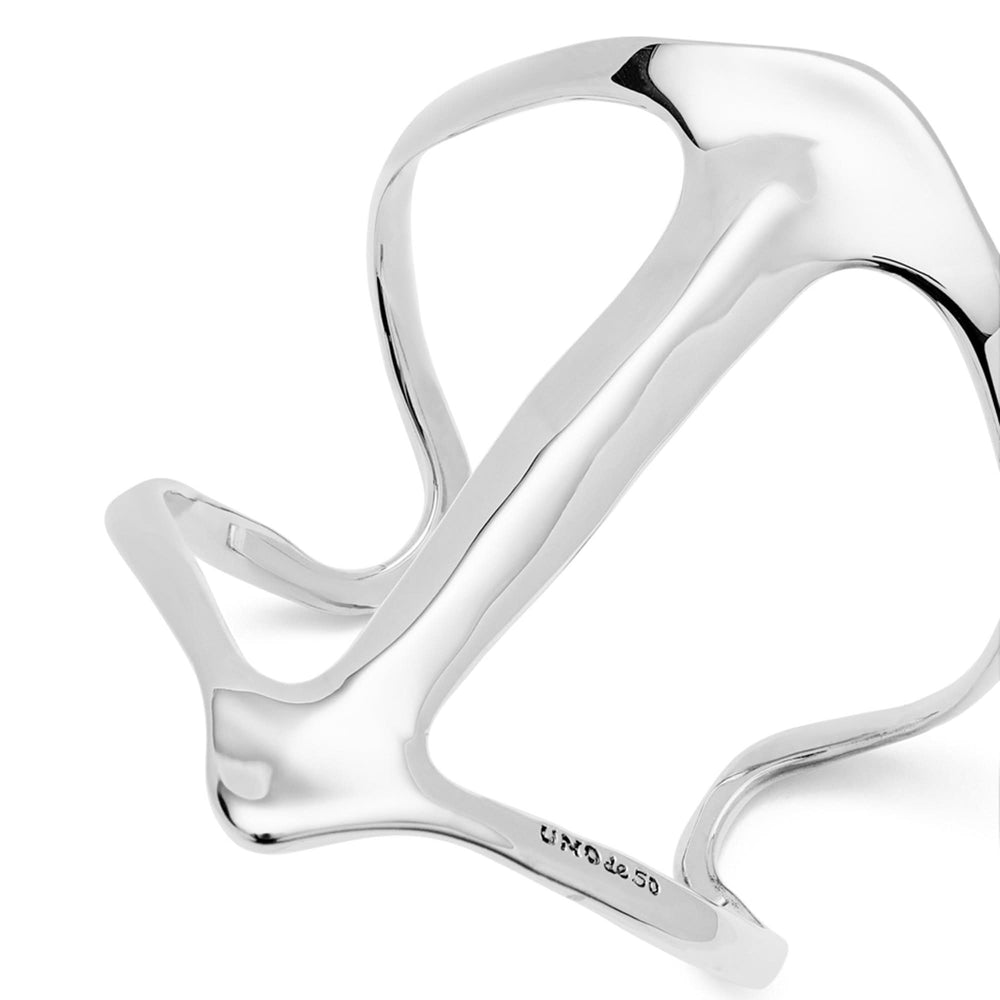 Alloy Rigid Sterling Silver Plated Stingray Structure Bangle Bracelet PUL2552MTL000