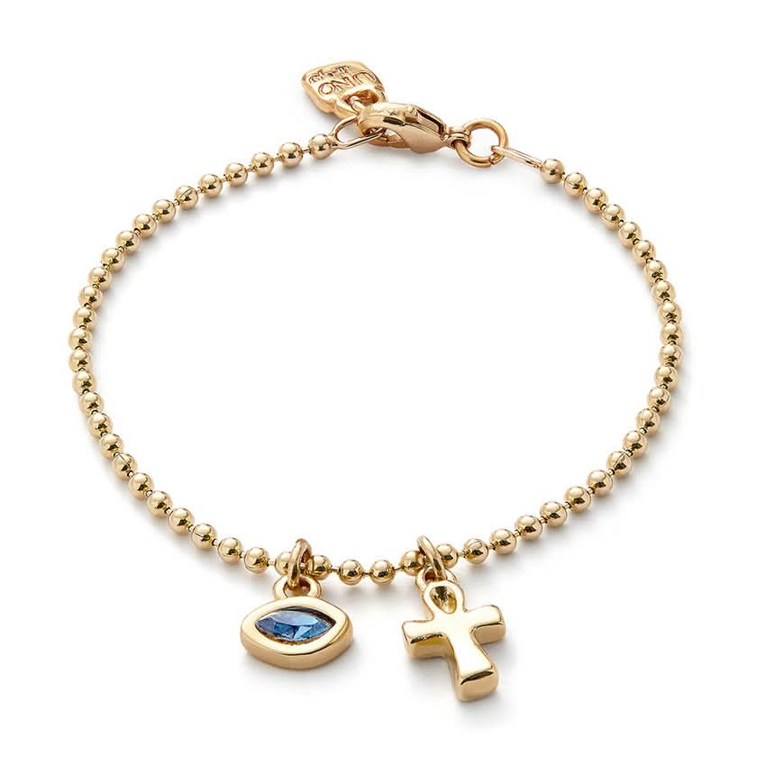 18k Gold Plated Ser Unico Blue Bracelet PUL2560AZUORO0