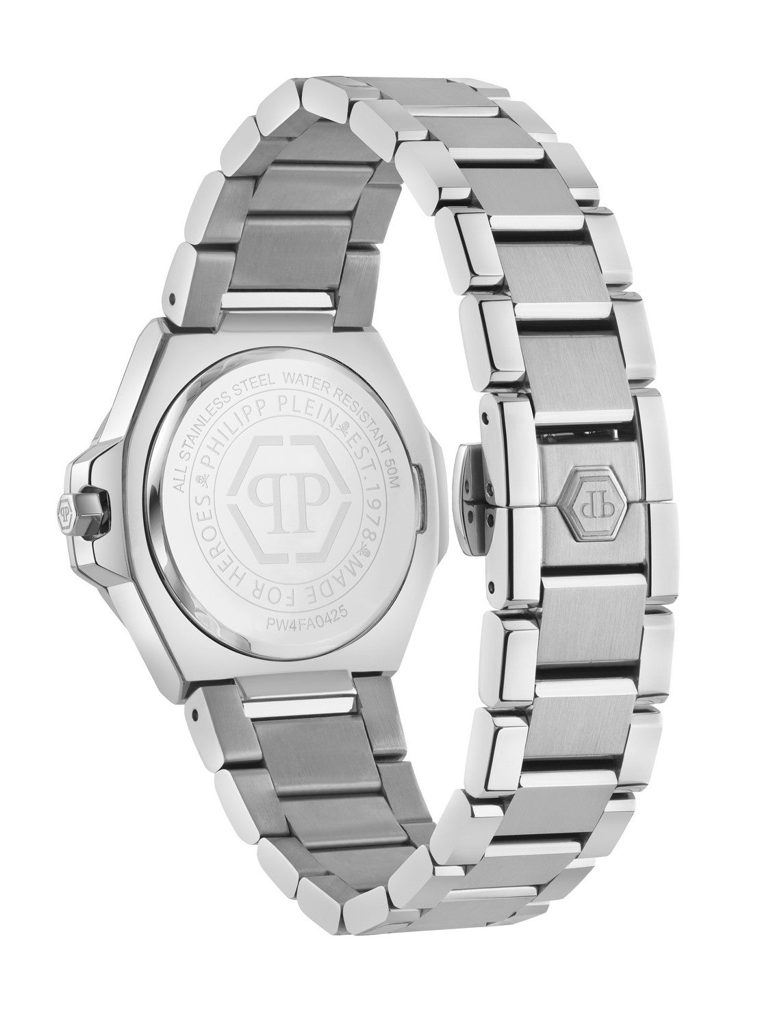 Philipp Plein Women’s Plein Royal Prestige 33 mm Silver Crystal Watch PW4FA0425