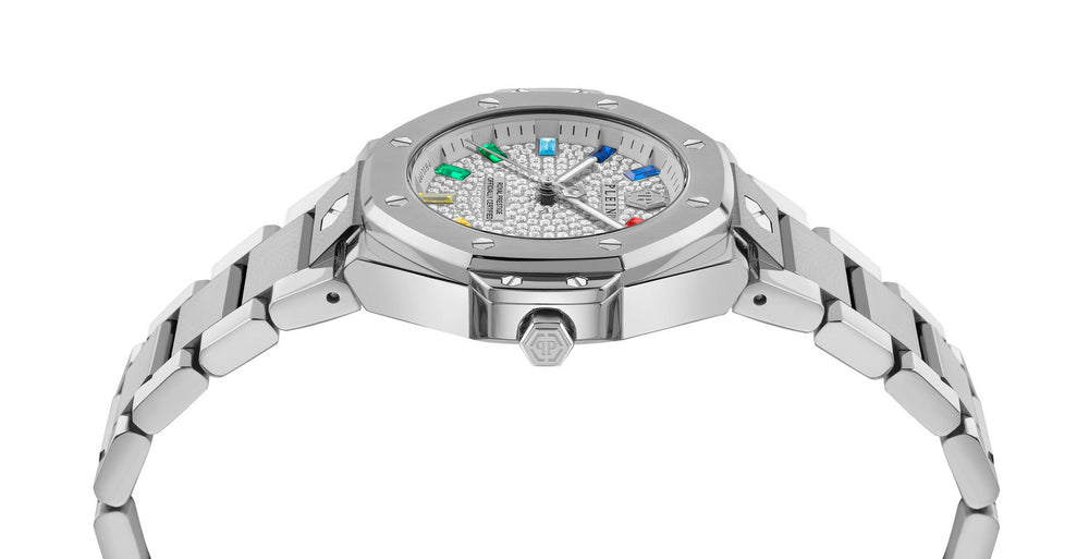 Philipp Plein Women’s Plein Royal Prestige 33 mm Silver Crystal Watch PW4FA0425