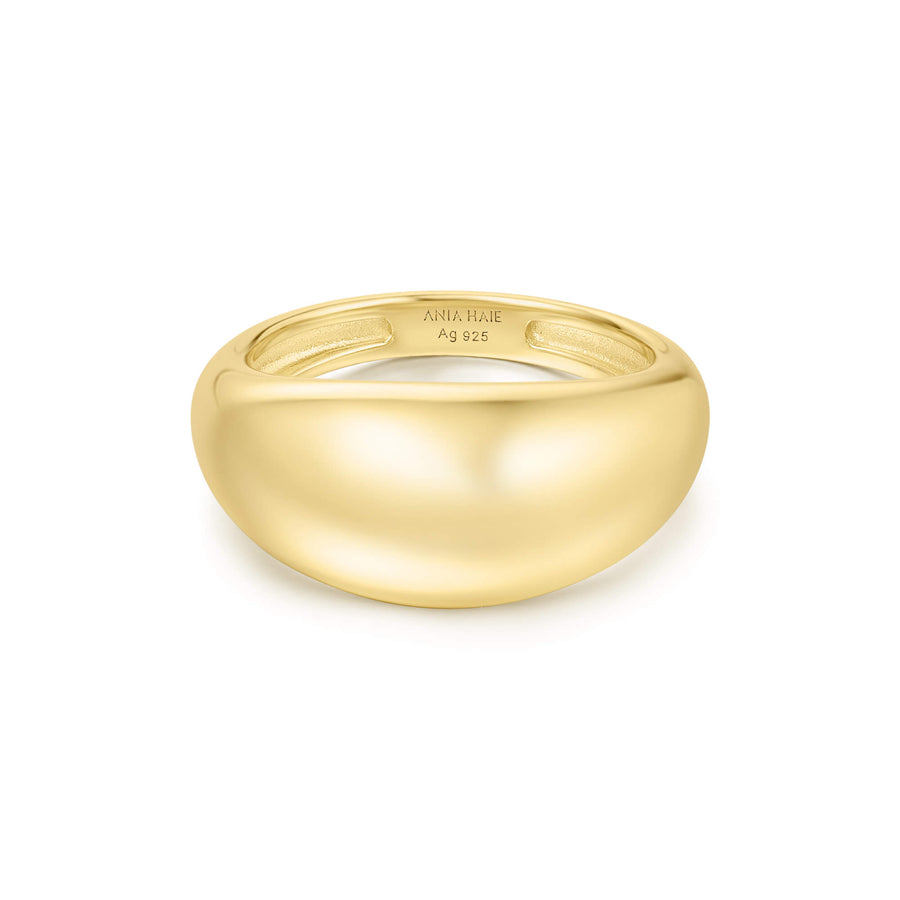 Gold Bold Dome Ring R062-01G