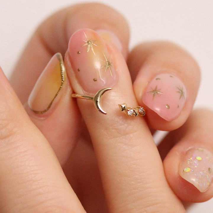Mini moon star ring-2