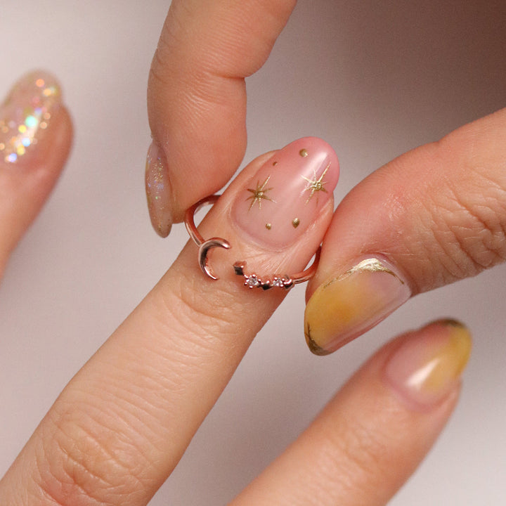Mini moon star ring-4