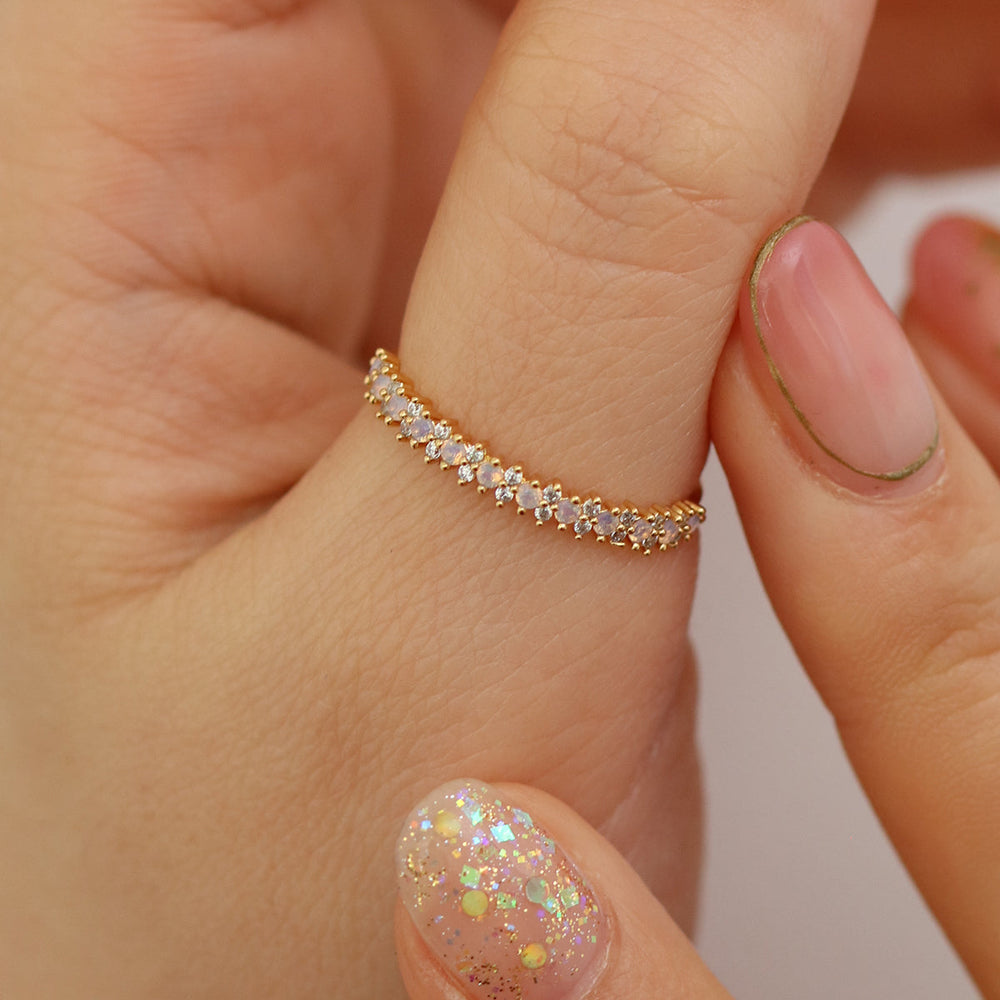 Moonstone Cubic Ring