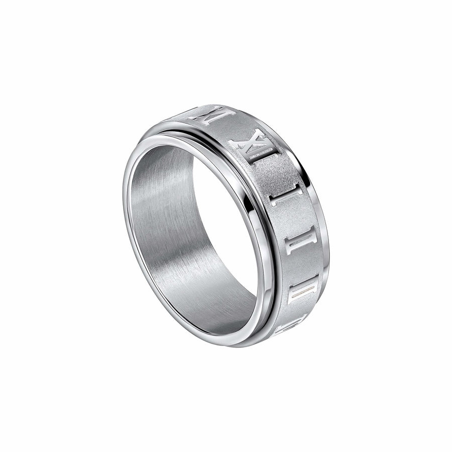 Stainless Steel Roman Numerals Rotating Ring R3934