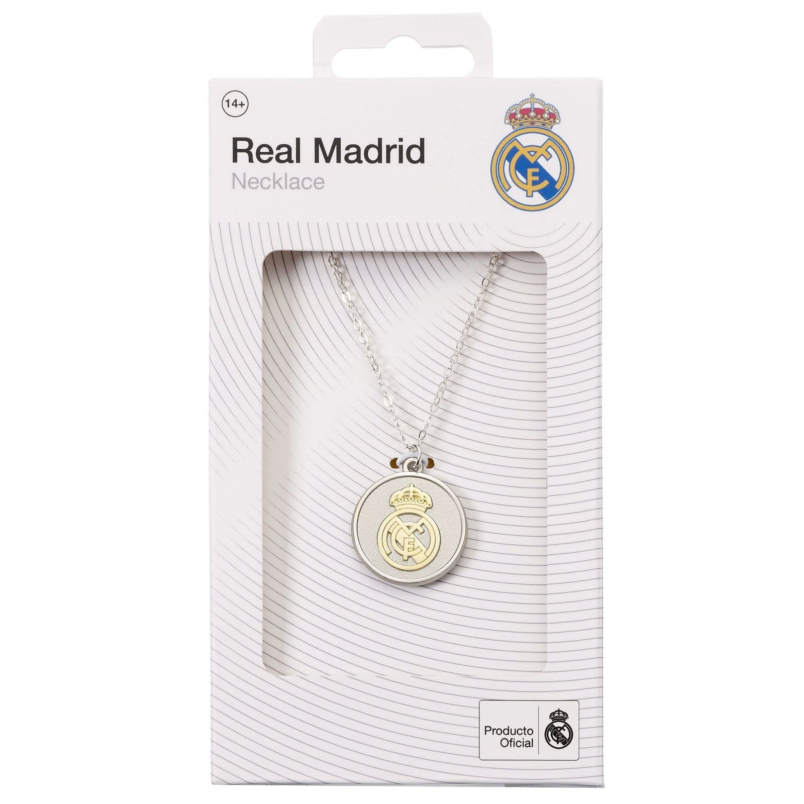 Real Madrid Silver Pendant Gold Crest Necklace RMN00004