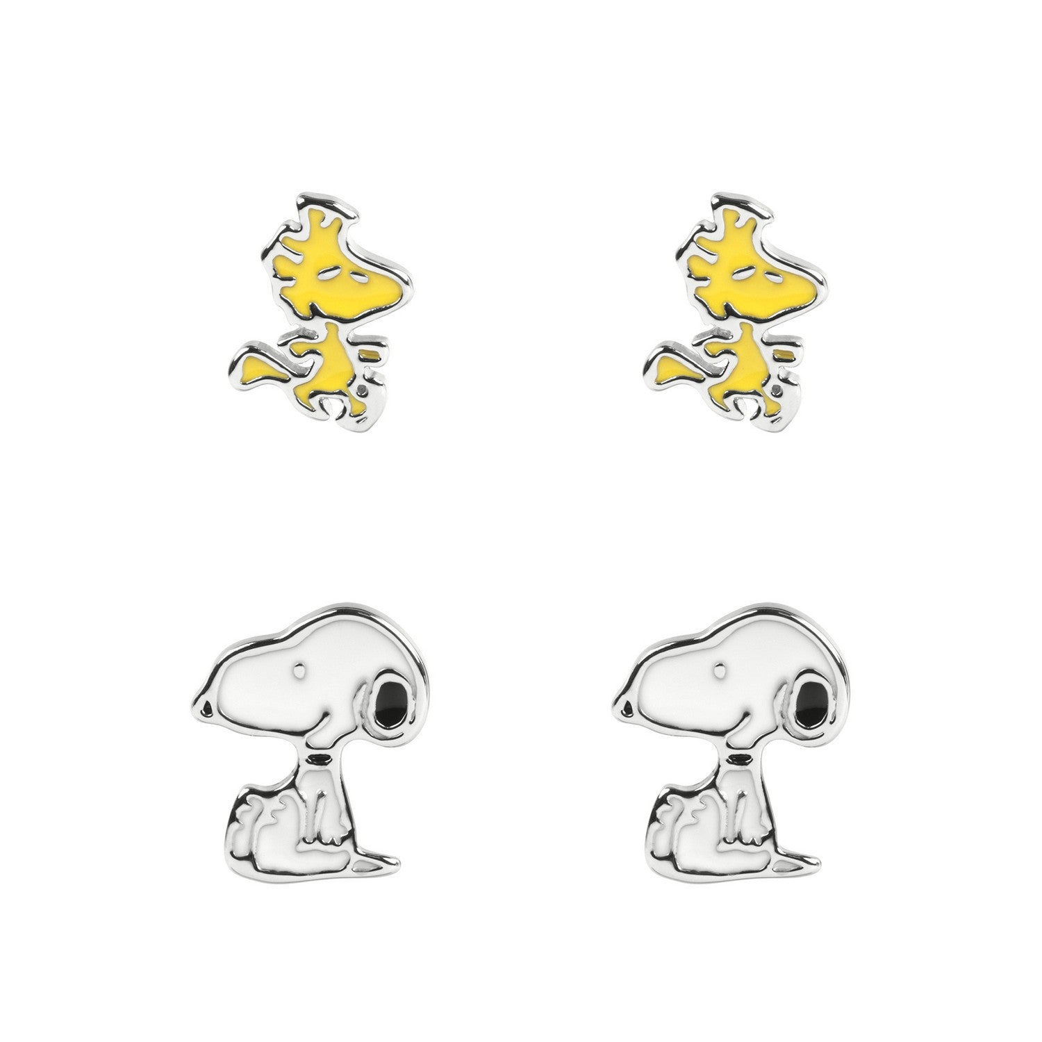 Collectable Peanuts Snoopy & Woodstock Stud Set Earring SF00851SL.PH