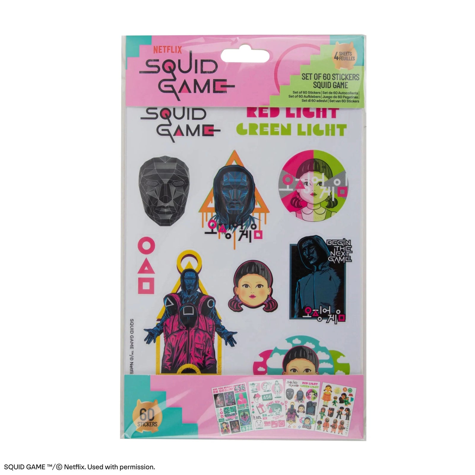 Squid Game Set Of 60 Squid Game Stickers CR5240