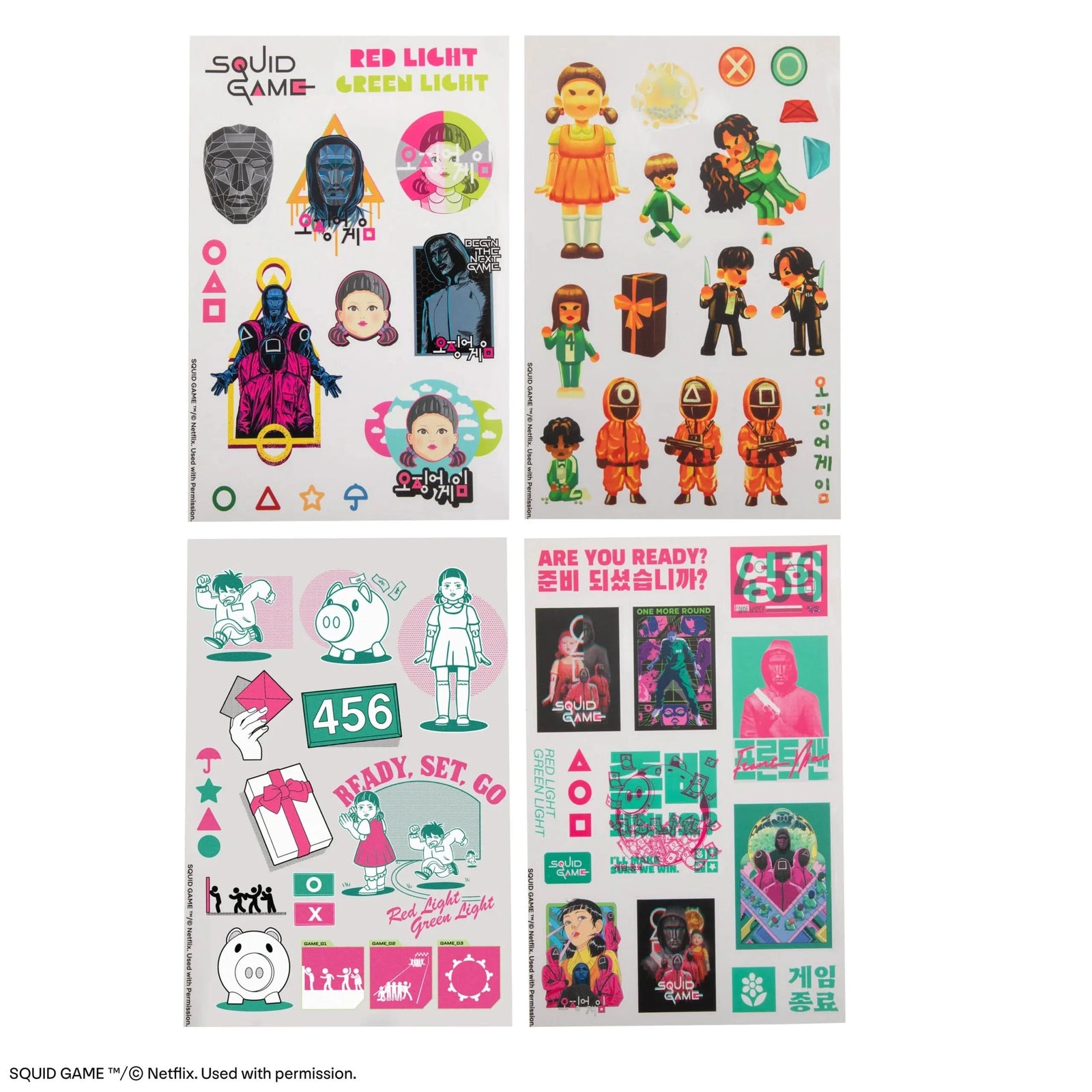Squid Game Set Of 60 Squid Game Stickers CR5240