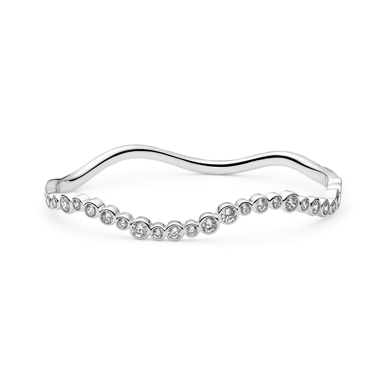 Sif Jakobs 925 Sterling Silver Sardinien Wave Bangle SJ-BG2631-CZ