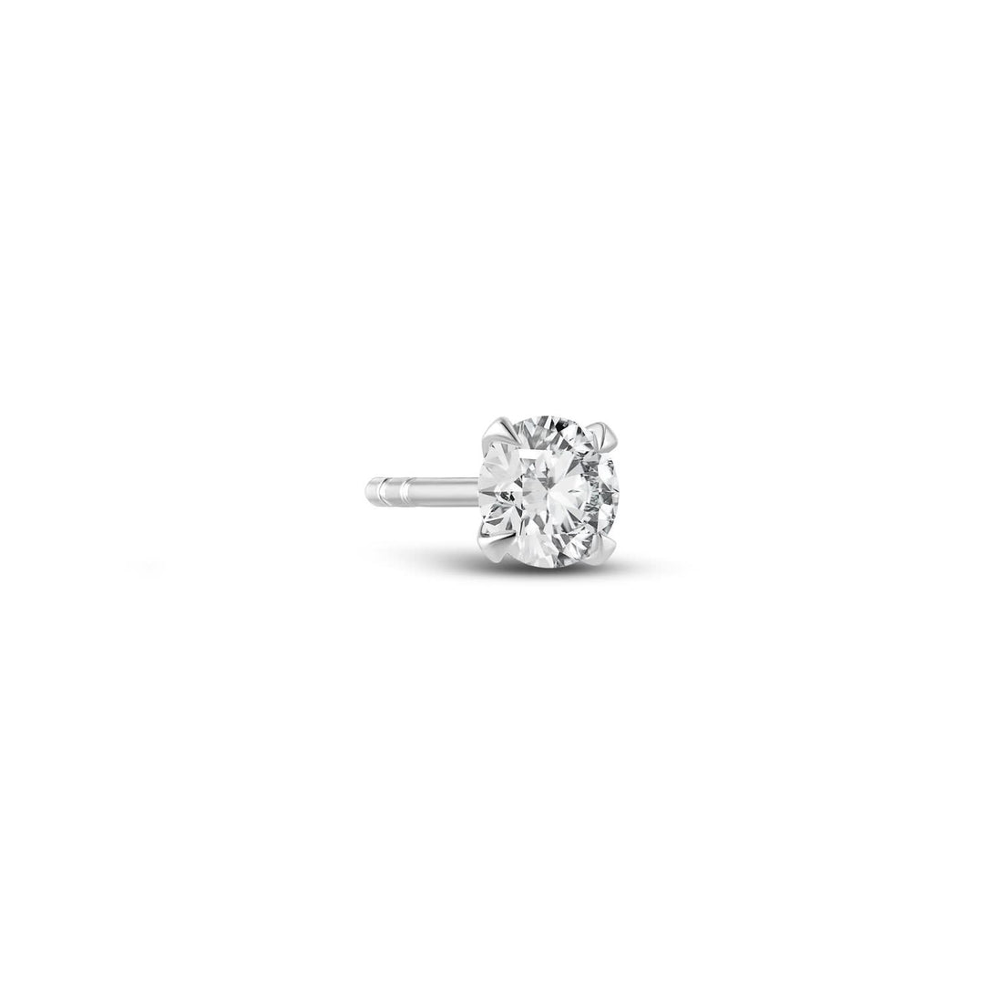 14k White Gold Venice Piccolo Single Diamond Earring SJ-E2501-WD-WG-1