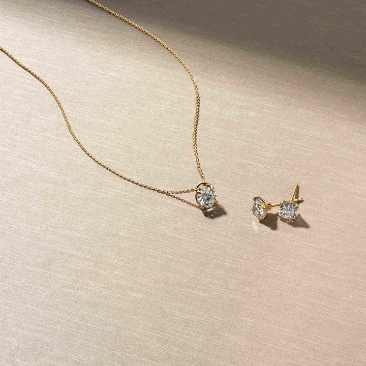 14k Yellow Gold Venice Piccolo Single Diamond Earring SJ-E2501-WD-YG-1