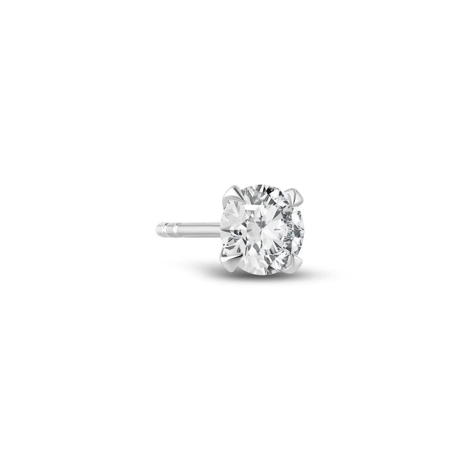 14k White Gold Venice Medio Single Diamond Earring SJ-E2502-WD-WG-1