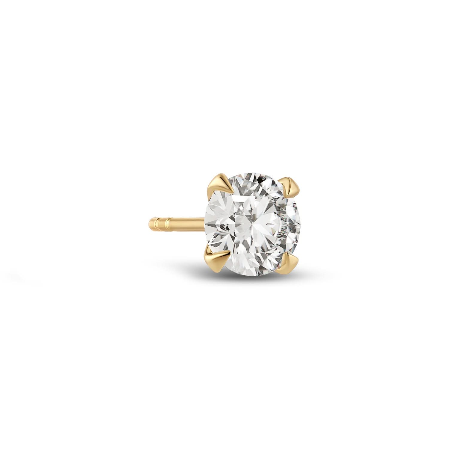 Elegant 14k Yellow Gold Venice Grande Diamond Earrings SJ-E2503-WD-YG, showcasing stunning craftsmanship and brilliant lab-grown diamonds for a luxury look.