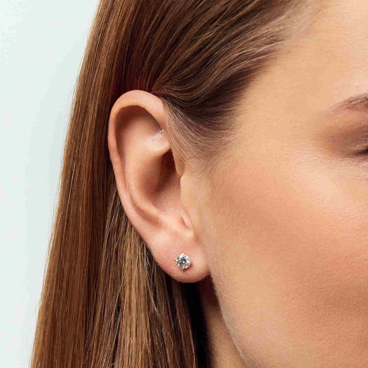 14k Yellow Gold Venice Grande Single Diamond Earring SJ-E2503-WD-YG-1