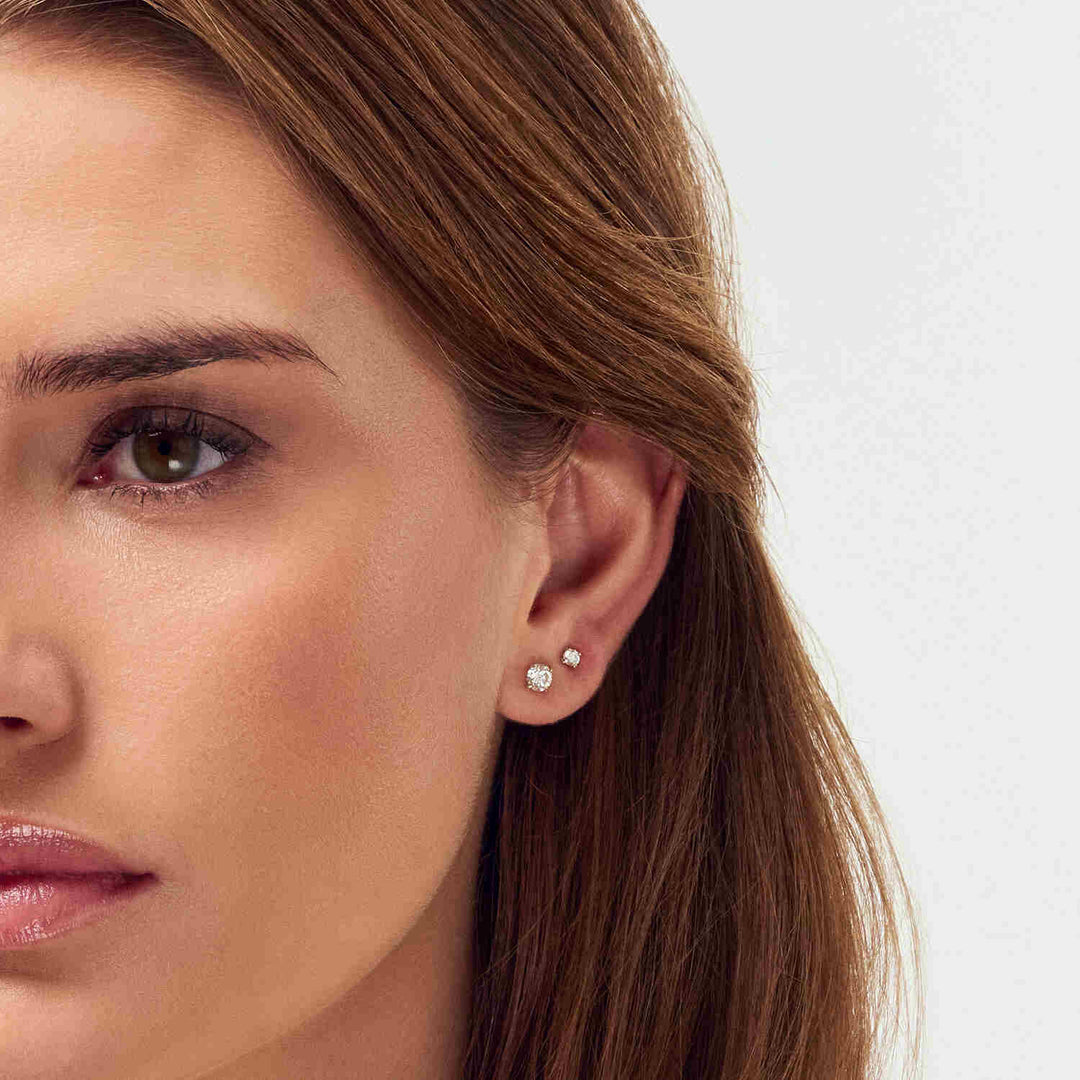 14k Yellow Gold Venice Grande Single Diamond Earring SJ-E2503-WD-YG-1