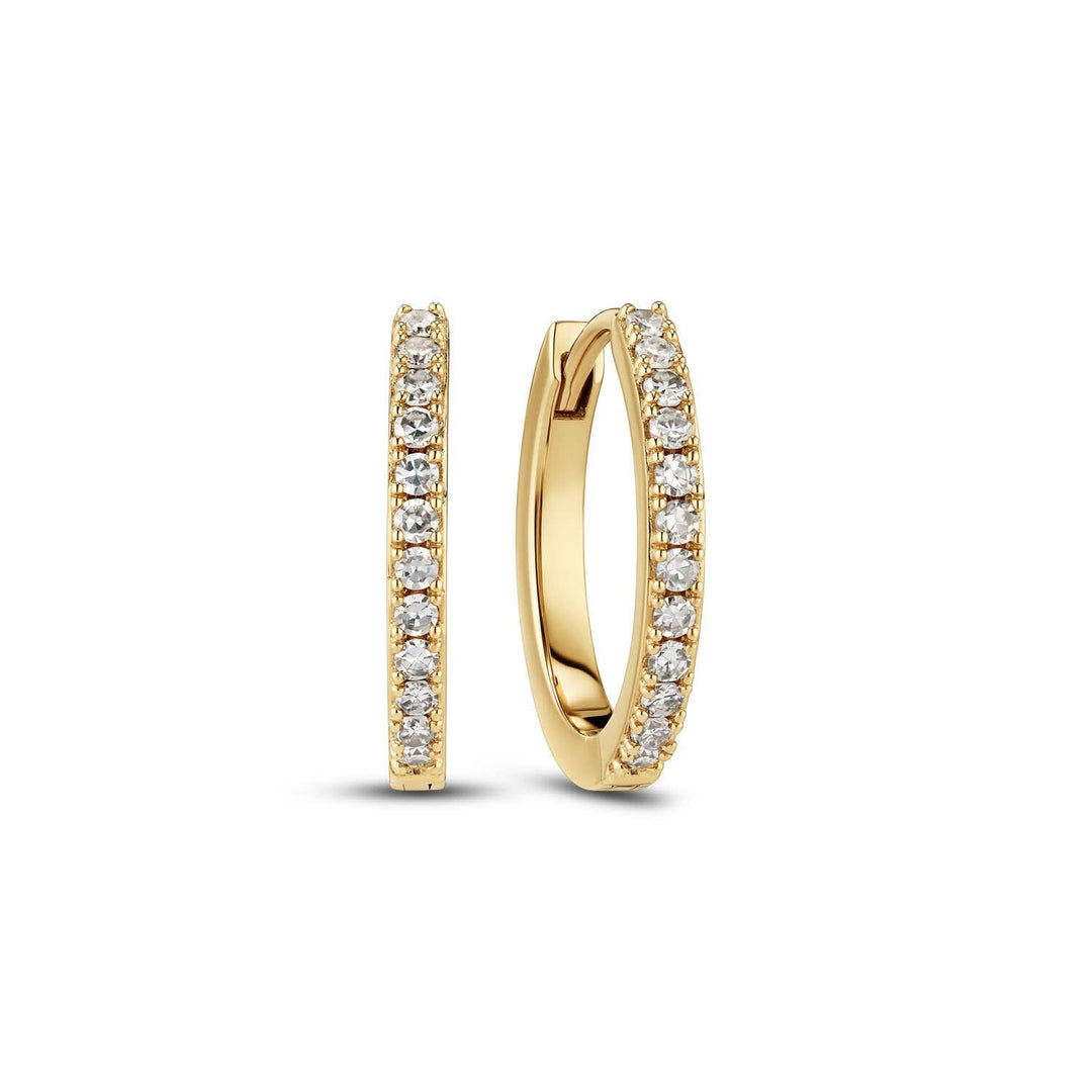 14k Yellow Gold Alba Medio Diamond Earrings SJ-E2511-WD-YG