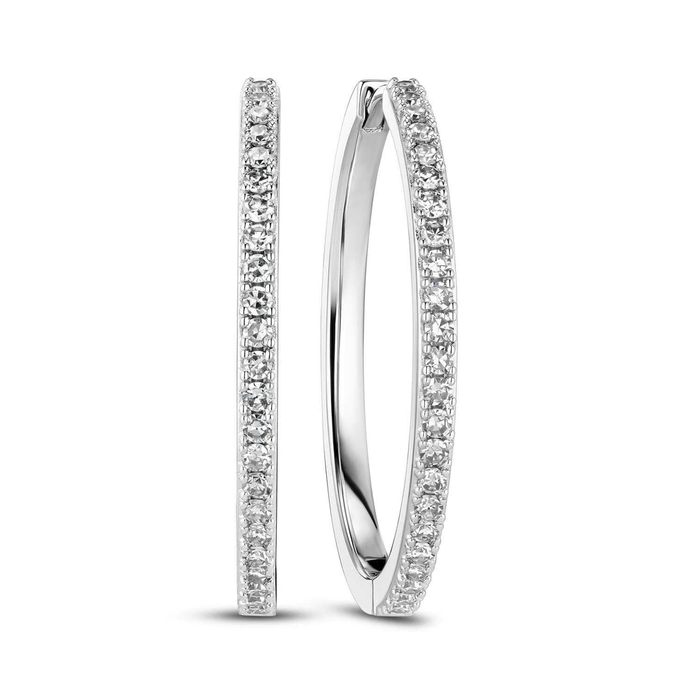 14k White Gold Alba X-Grande Single Diamond Earring SJ-E2513-WD-WG-1