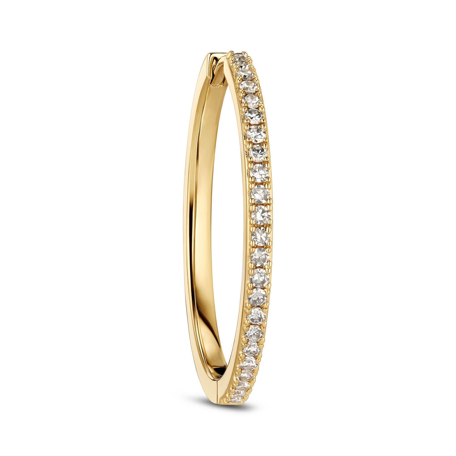 Elegant 14k Yellow Gold Alba X-Grande Diamond Earrings SJ-E2513-WD-YG, highlighting a slender profile and radiant lab-grown diamonds, perfect luxury earrings.