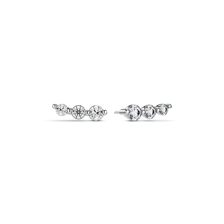 14k White Gold Tiara Piccolo Diamond Earrings SJ-E2518-WD-WG