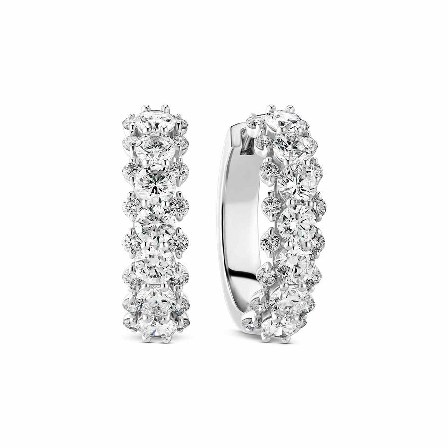 14k White Gold Fior Diamond Earrings SJ-E2523-WD-WG