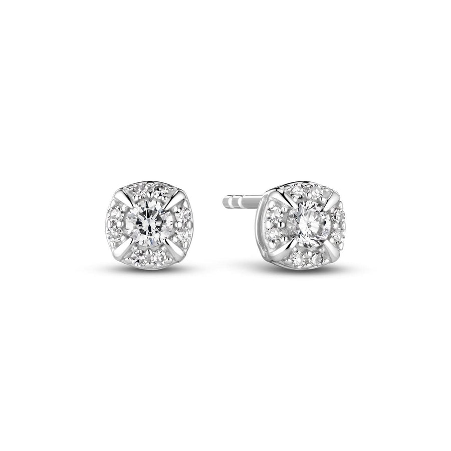 14k White Gold Rome Diamond Earrings SJ-E2555-WD-WG