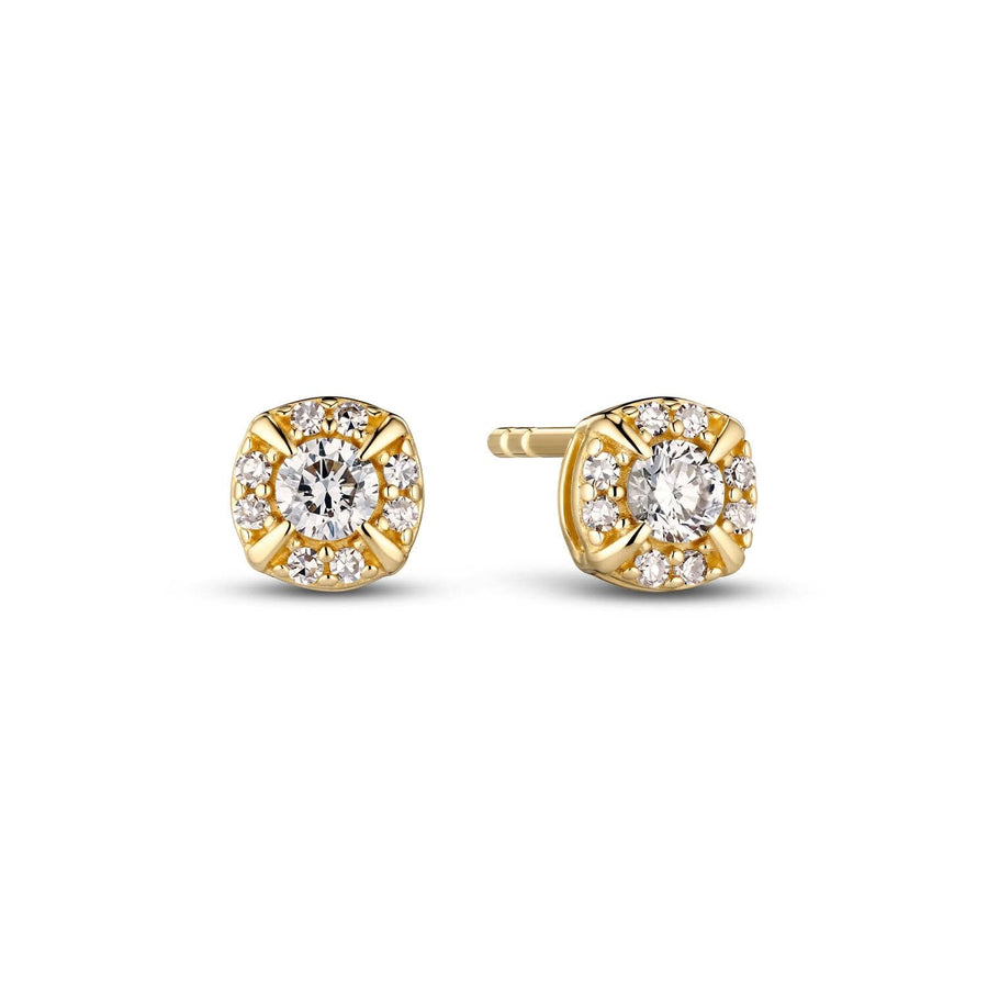 14k Yellow Gold Rome Diamond Earrings SJ-E2555-WD-YG