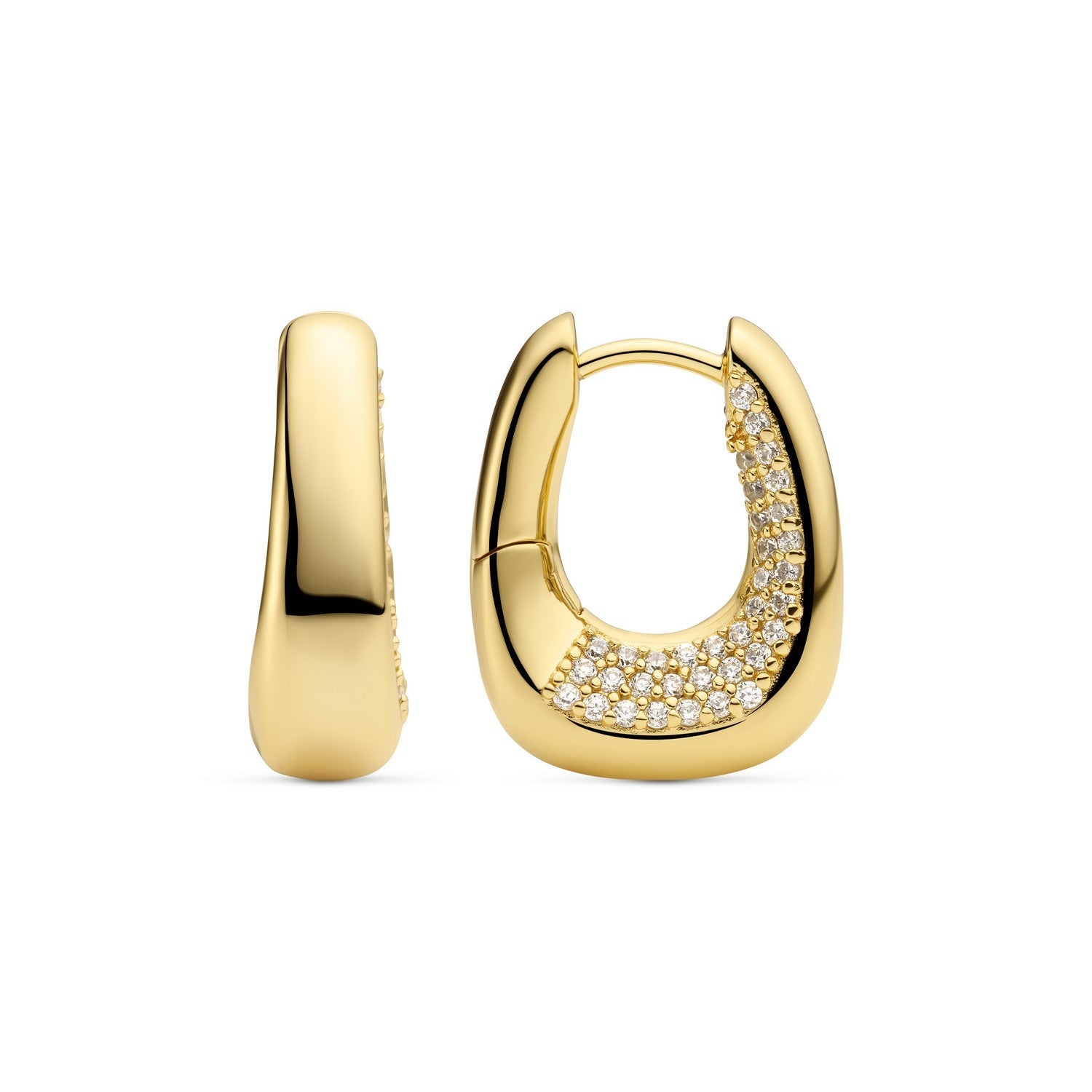 Sif Jakobs 18K gold plated Borsa Piccolo Earrings SJ-E2620-CZ-YG