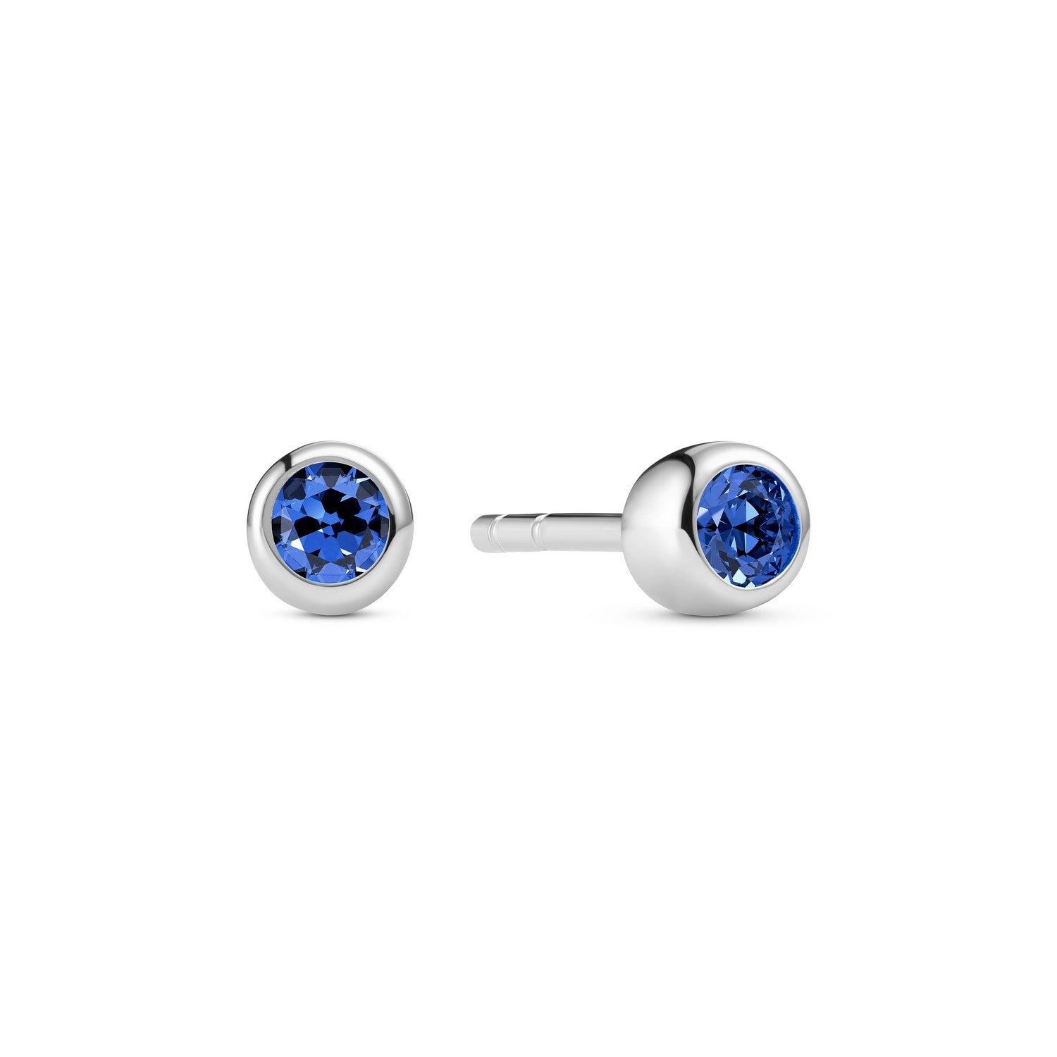 Sterling Silver Blue Zirconia Sarzana Uno Earrings SJ-E2629-BL