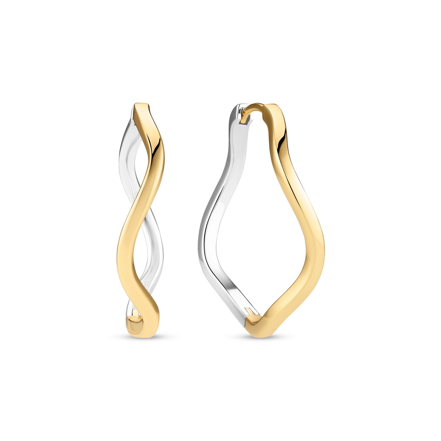 Sif Jakobs 925 Sterling Silver Ellera Waves Pianura X-Grande Earrings SJ-E3879-2YG