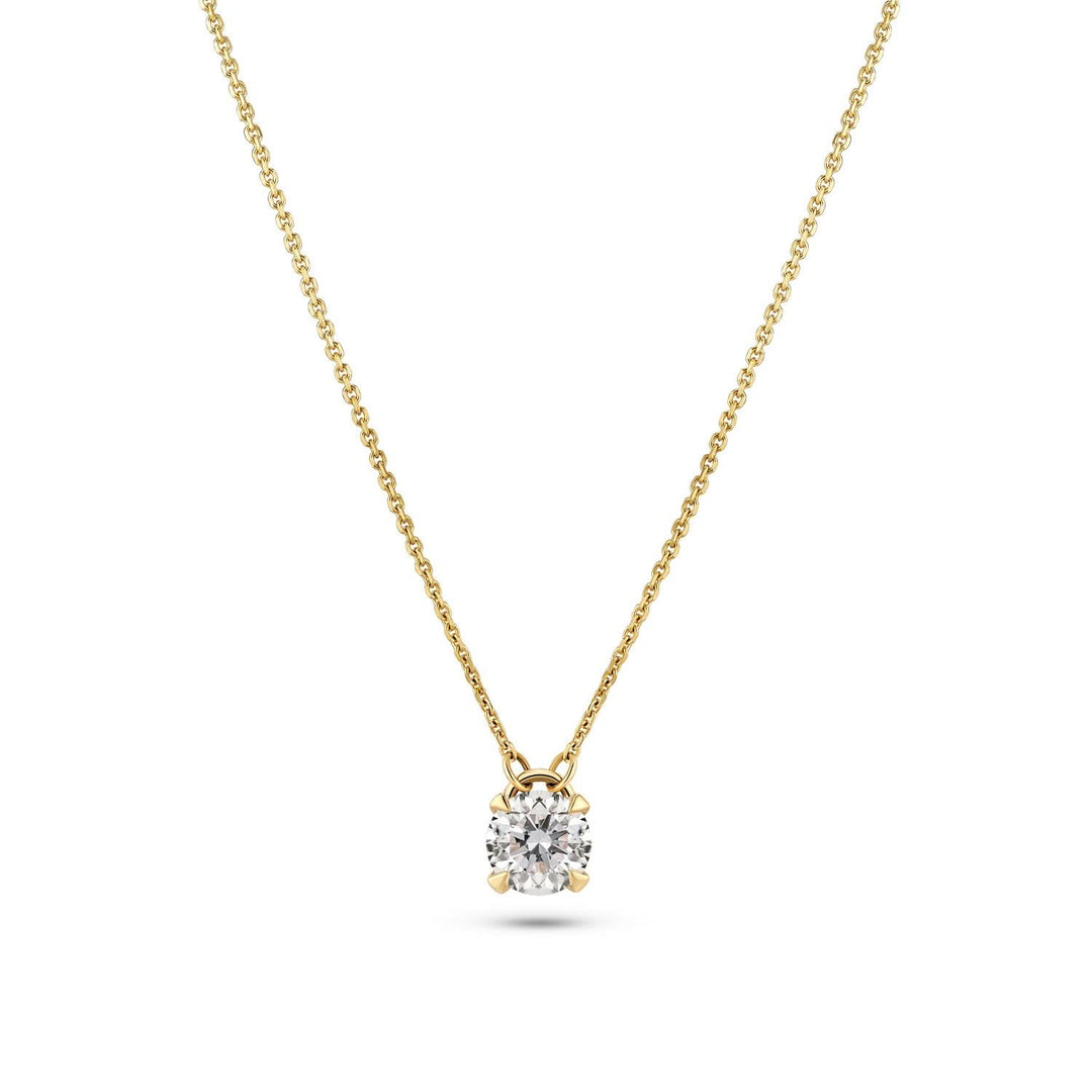 14k Yellow Gold Venice Diamond Necklace SJ-N2507-WD-YG