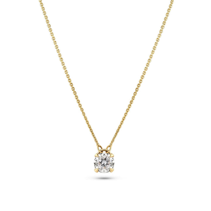 14k Yellow Gold Venice Diamond Necklace SJ-N2507-WD-YG