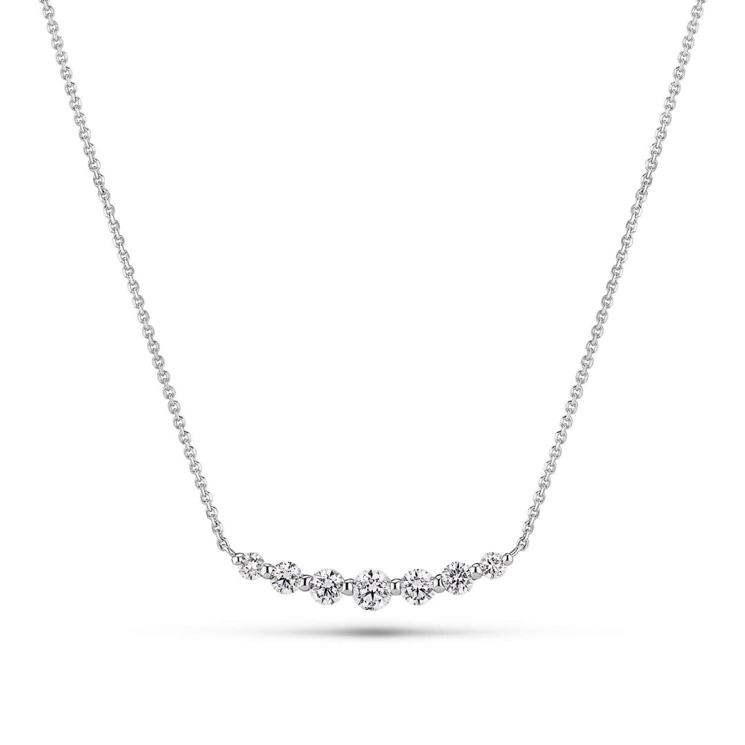 14k White Gold Tiara Grande Diamond Necklace SJ-N2519-WD-WG