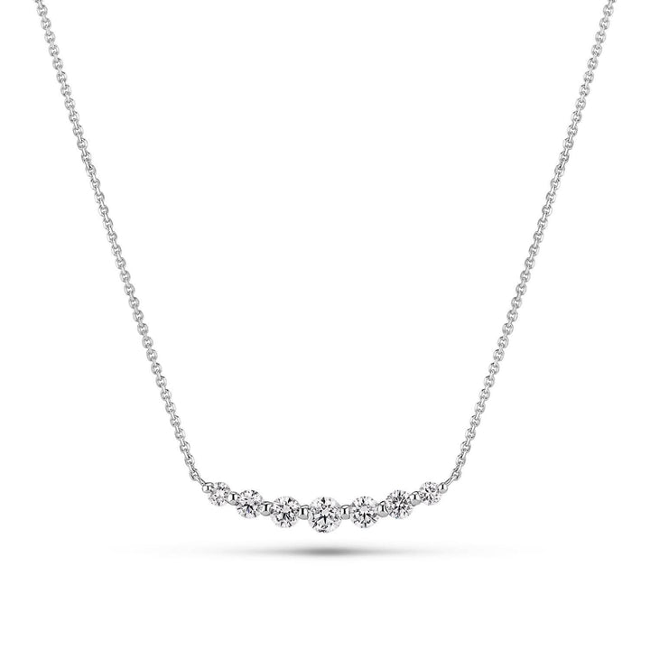 14k White Gold Tiara Grande Diamond Necklace SJ-N2519-WD-WG