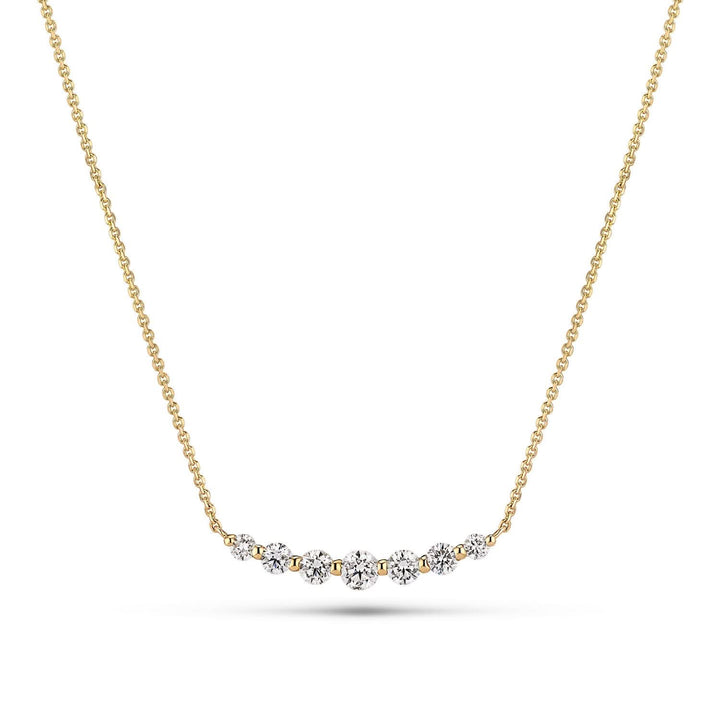 14k Yellow Gold Tiara Grande Diamond Necklace SJ-N2519-WD-YG