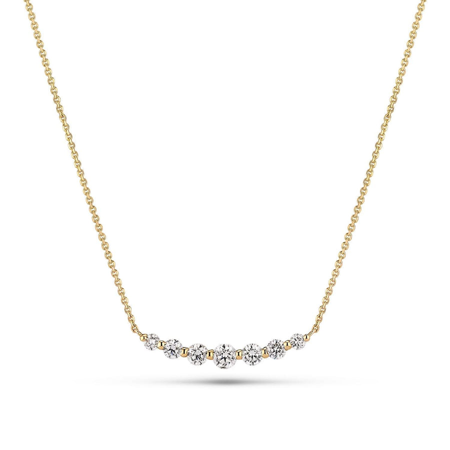 14k Yellow Gold Tiara Grande Diamond Necklace SJ-N2519-WD-YG