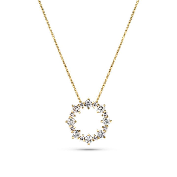14k Yellow Gold Brina Diamond Necklace SJ-N2533-WD-YG