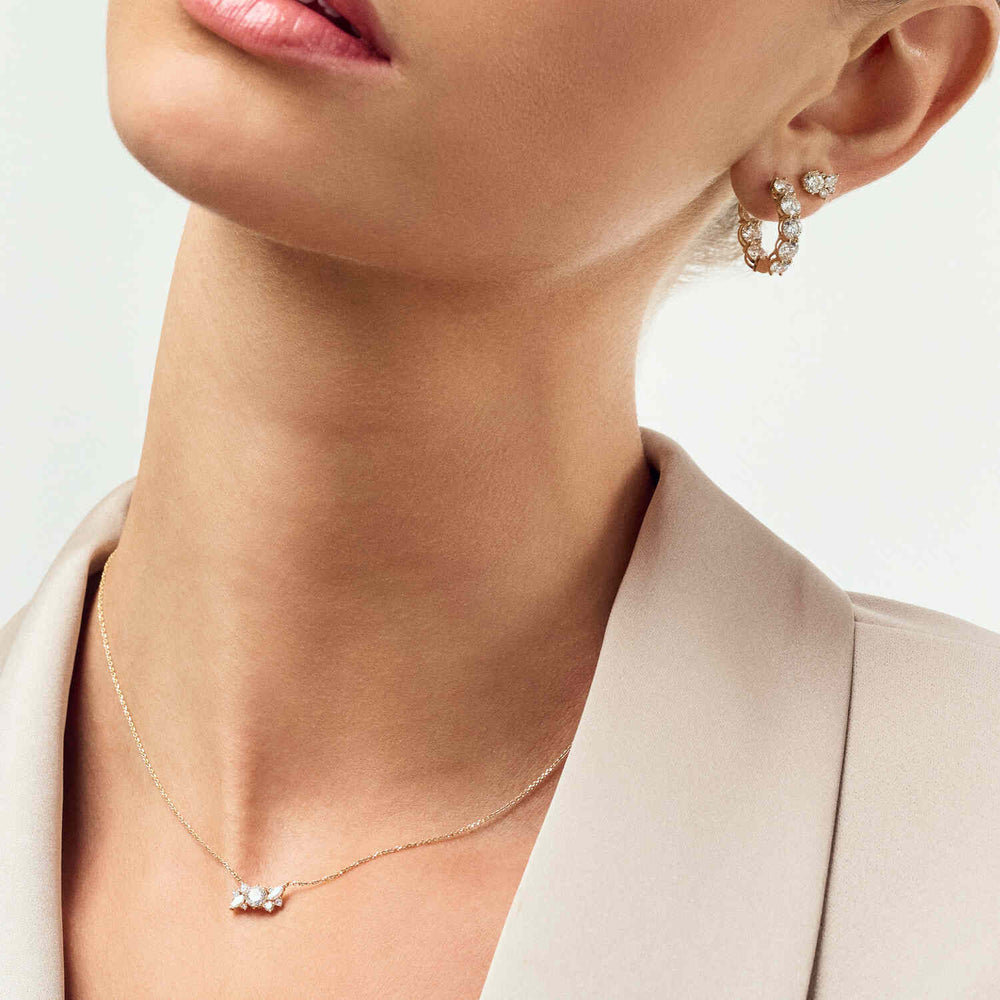 14k Yellow Gold Lovere Diamond Necklace SJ-N2550-WD-YG