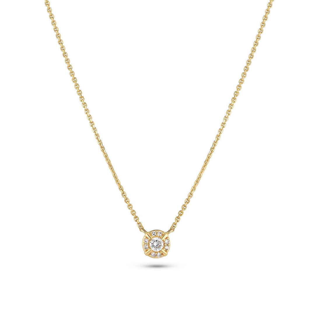 14k White Gold + Gold Rome Diamond Necklace SJ-N2555-WD-WG-YG